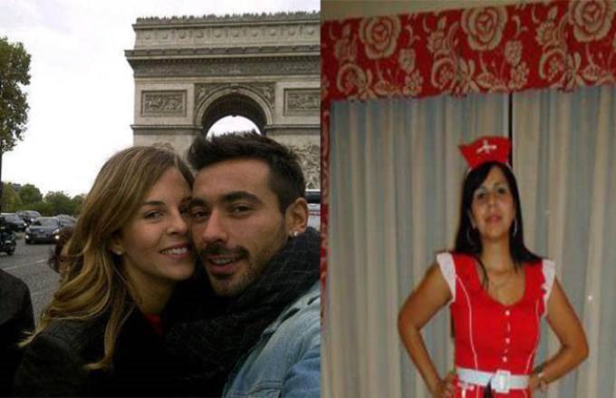 Pocho Lavezzi su novia y la ex