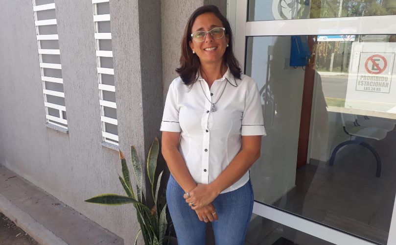 Eliana Girotti en la oficina de Desarrollo Social