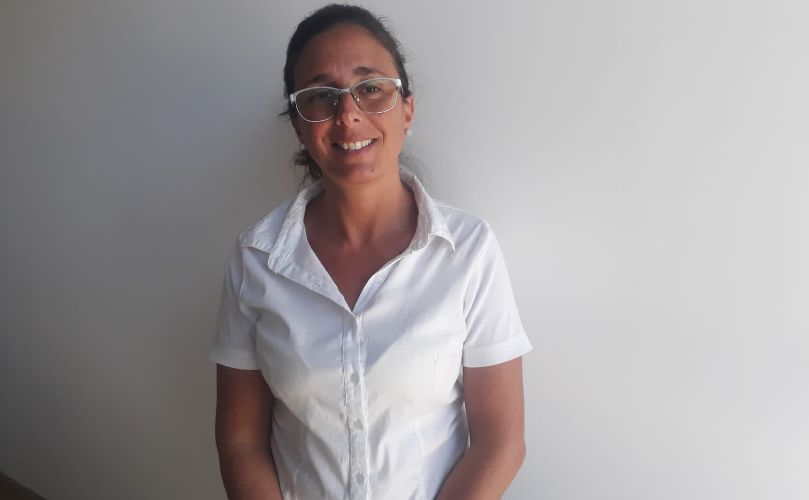 Eliana Girotti en la oficina de Desarrollo Social