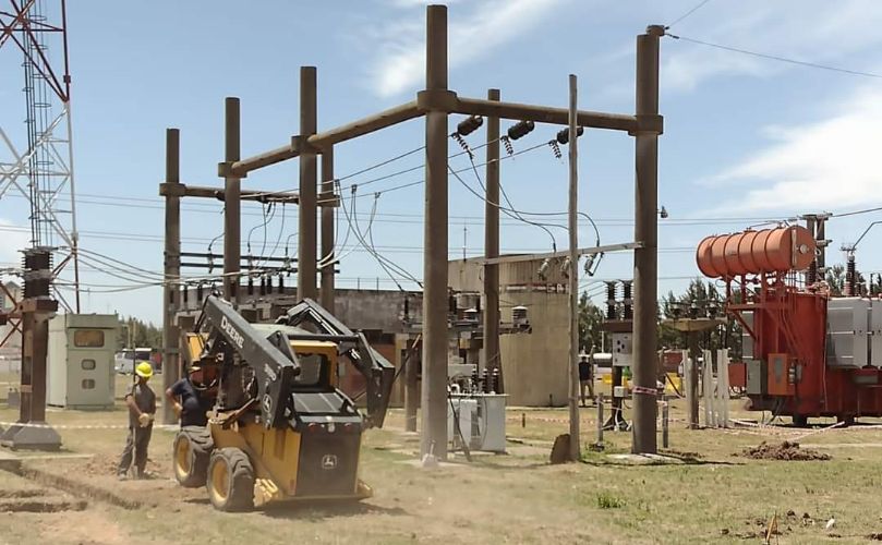 Obras para el traslado de línea