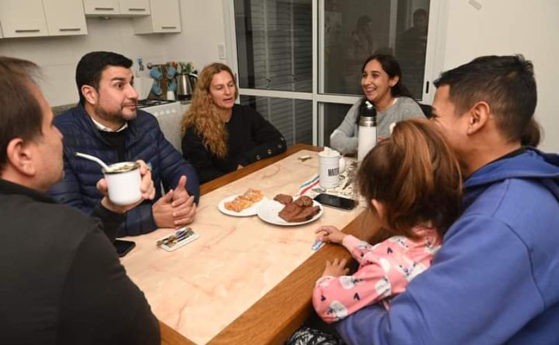 Marcos Cleri junto a los compañeros