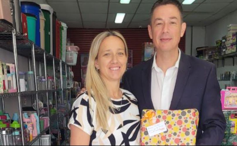 María Laura Meléndez junto a Andrés Vallasciani