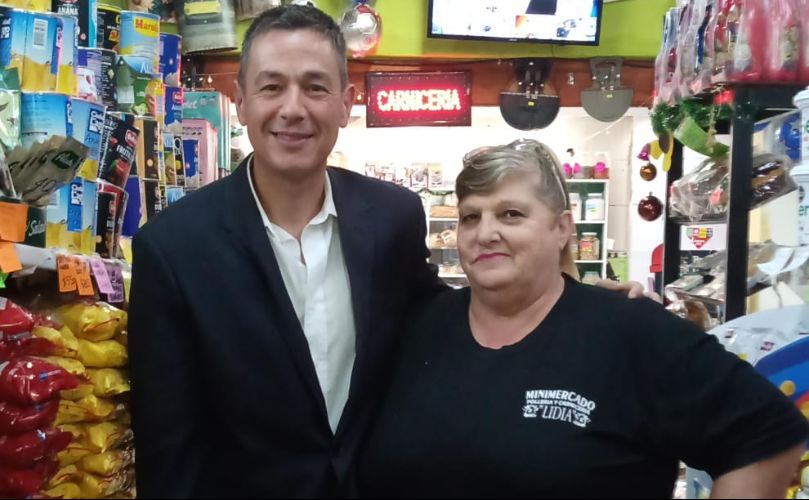 Lidia Giannini junto a Andrés Vallasciani