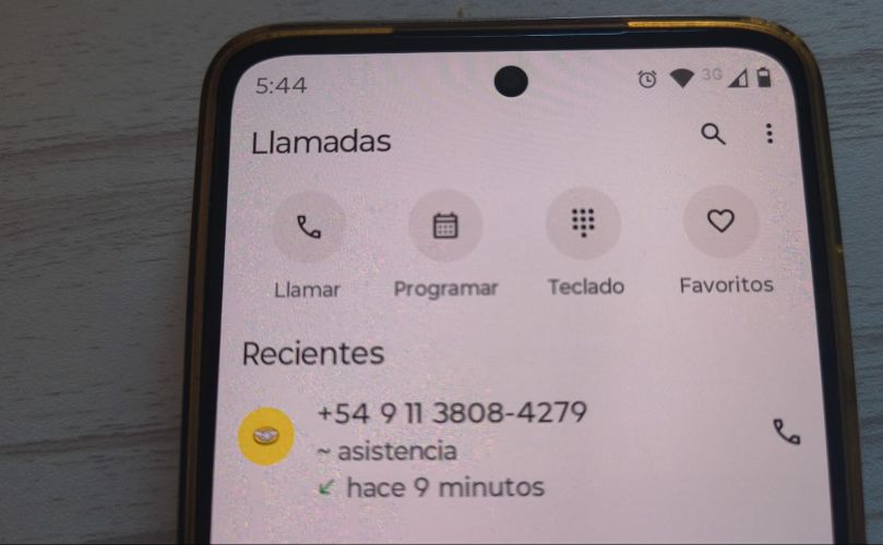 Captura de la llamada denla estafa 