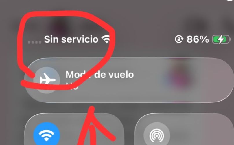 'Sin servicio': Imagen del celular de la vecina