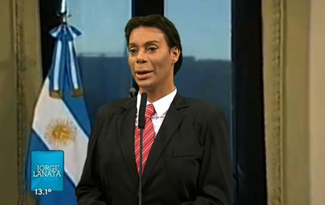 Oggi Juncos imitando a Capitanich