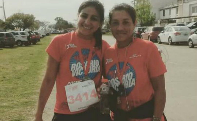 Verónica junto a Anabel Rodriguez