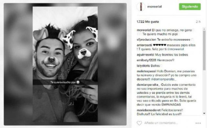 Morena Rial junto a su novio