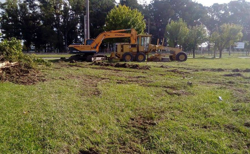 Tareas previas a la construcción de la nueva rotonda