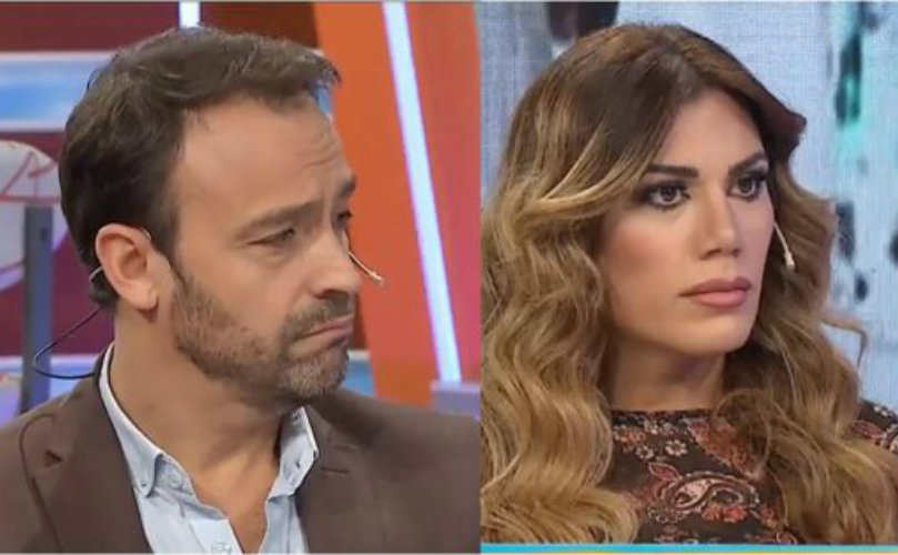 Fuerte cruce entre el periodista y la actriz