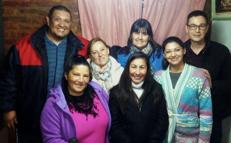 Junto a las docentes del jardín Ta Te Ti