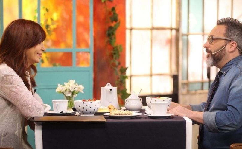 Cristina en Morfi, junto a Gerardo Rozín.