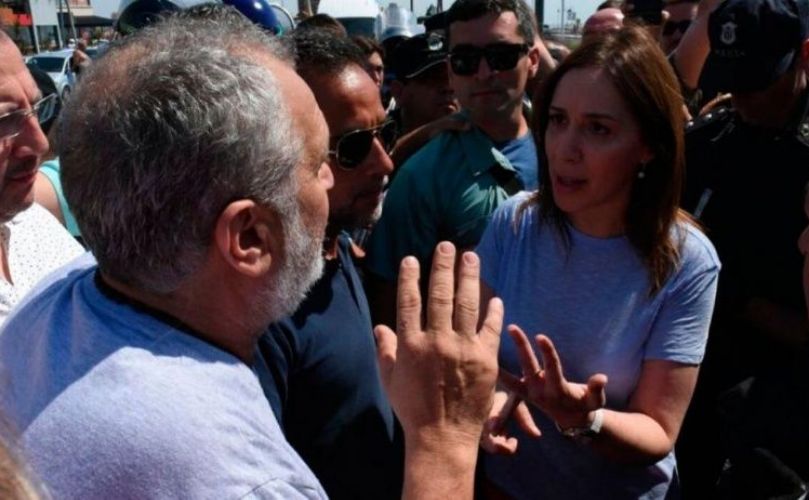 Vidal enfrentó a manifestantes 