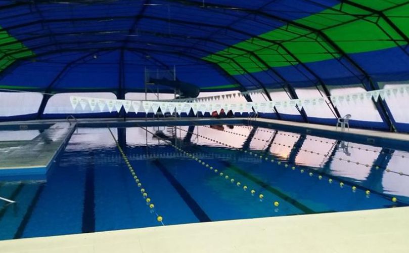 La pileta del Polideportivo Comunal ya esta preparada para el evento