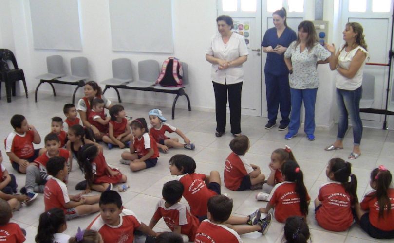 La charla se destino a alumnos de nivel inicial 