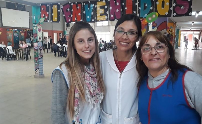 Las docentes que participaron del primer encuentro