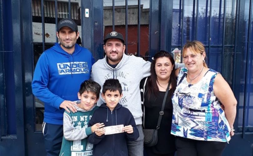 Cristian Tano recibió a la familia Alostiza