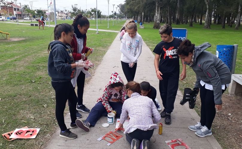 La actividad se realizó en la plaza
