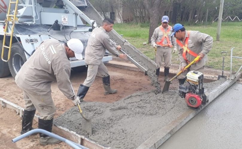 Pavimentación sobre calle Santa Fe