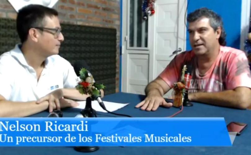 Nelson Ricardi junto al periodista Andres Vallasciani