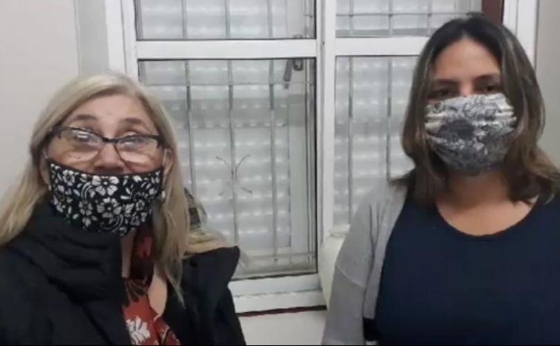 La directora, María Teresa Frigeri, junto a Lyda Mancinelli