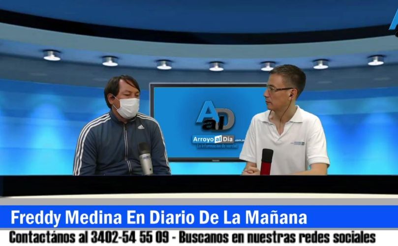 Fredy medina en el estudio de 'Diario De La Mañana'