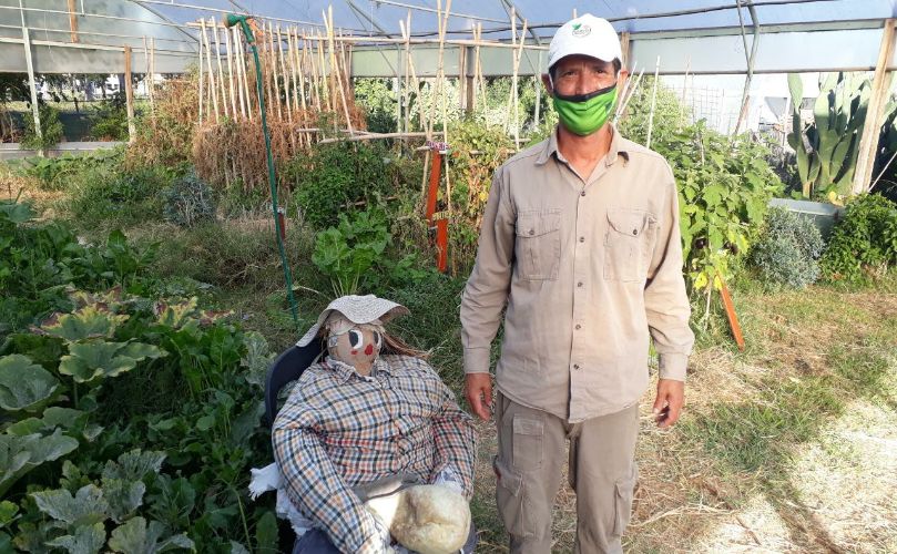Valentín Mascó en elC vivero 'Estación Verde'